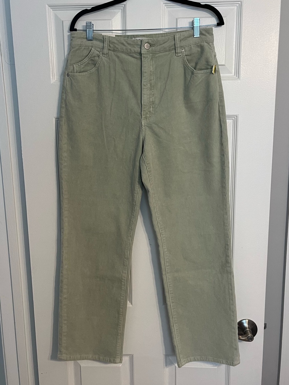 NWT ROLLA'S Women’s High Rise Straight Sage Green Corduroy Pants